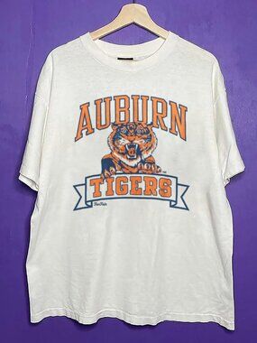 Vintage 90s Auburn University T Shirt, Auburn Tigers NCAA Football Shirt Tee